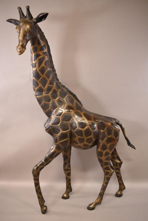 7 FT TALL CAST BRONZE GIRAFFE (1 of 4)