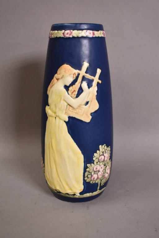 WELLER BLUE WARE VASE (1 of 2)