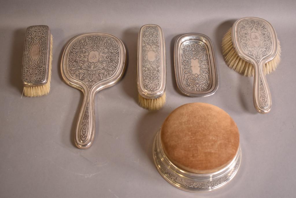 6 PC. TIFFANY & CO. STERLING DRESSER SET (1 of 5)