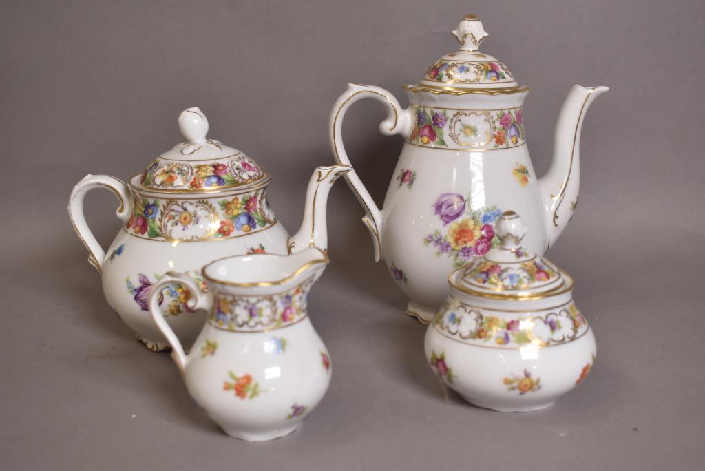 4 PCS. SCHUMANN BAVARIA PORCELAIN TEA SET (1 of 4)