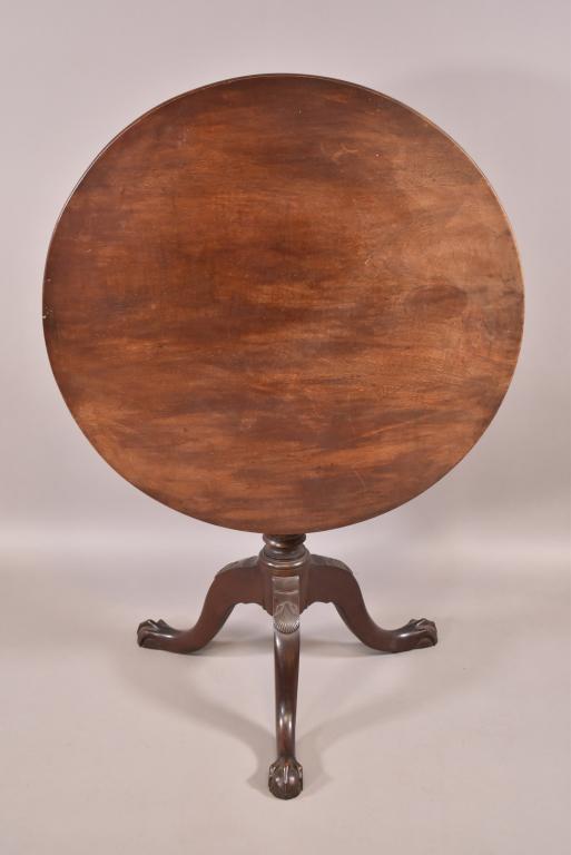 19TH CENTURY MAHOGANY TILT TOP TABLE (1 of 4)
