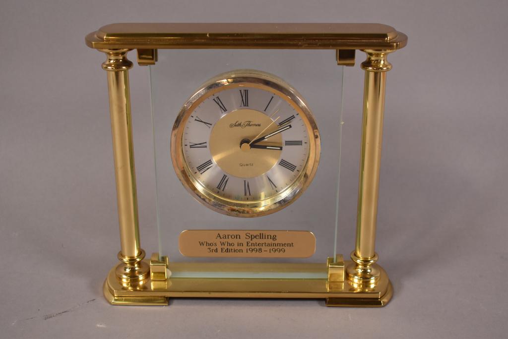 SETH THOMAS AARON SPELLING AWARD QUARTZ CLOCK (1 of 3)