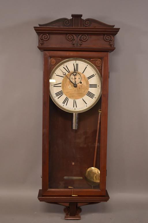 GILBERT NO. 14 SINGLE WEIGHT WALL CLOCK (1 of 6)