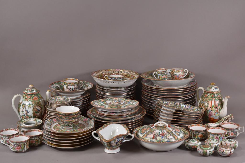 LARGE COLLECTION OF ROSE MEDALLION PORCELAIN (1 of 10)