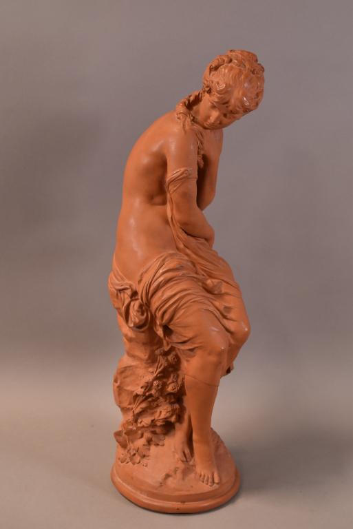AUGUSTE MOREAU TERRACOTTA LADY STATUE (1 of 5)