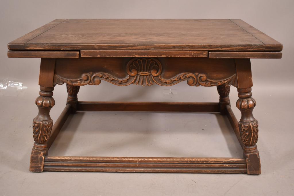 1920'S SPANISH STYLE DRAWLEAF END TABLE (1 of 4)