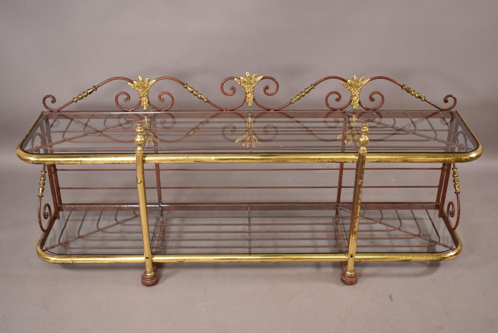 ANTIQUE FRENCH BAKER'S RACK CONSOLE (1 of 3)