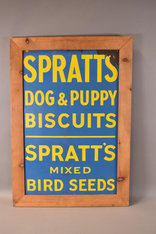 SSP SPRATTS DOG & PUPPY BISCUITS FRAMED SIGN (1 of 2)
