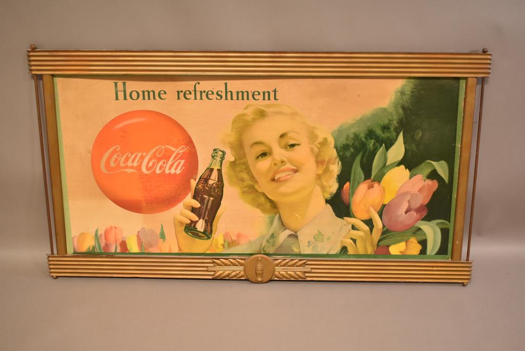 COCA COLA HOME REFRESHMENT CARDBOARD POSTER (1 of 6)