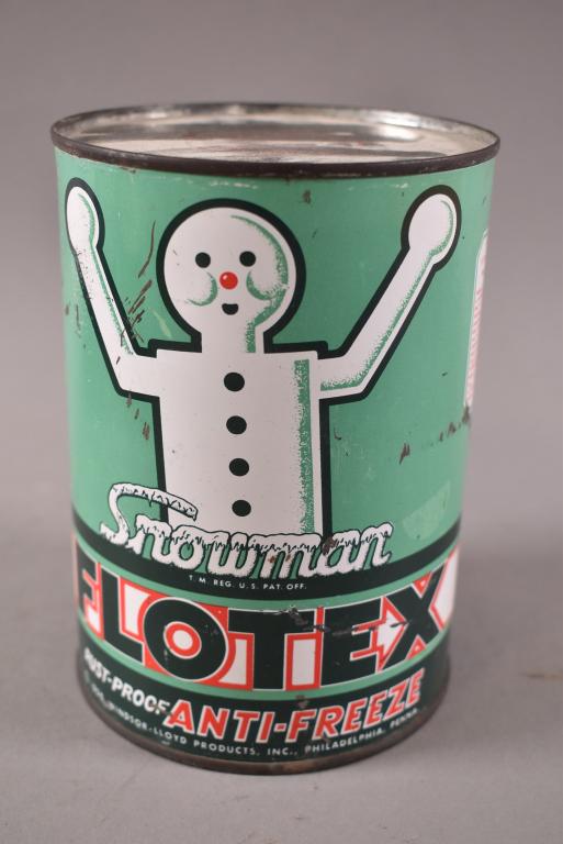 1 QUART SNOWMAN FLOTEX ANTI FREEZE CAN (1 of 3)