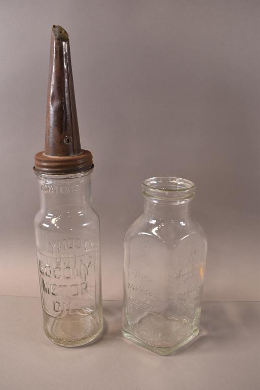 2 MOBIL GLASS BOTTLES (1 of 3)