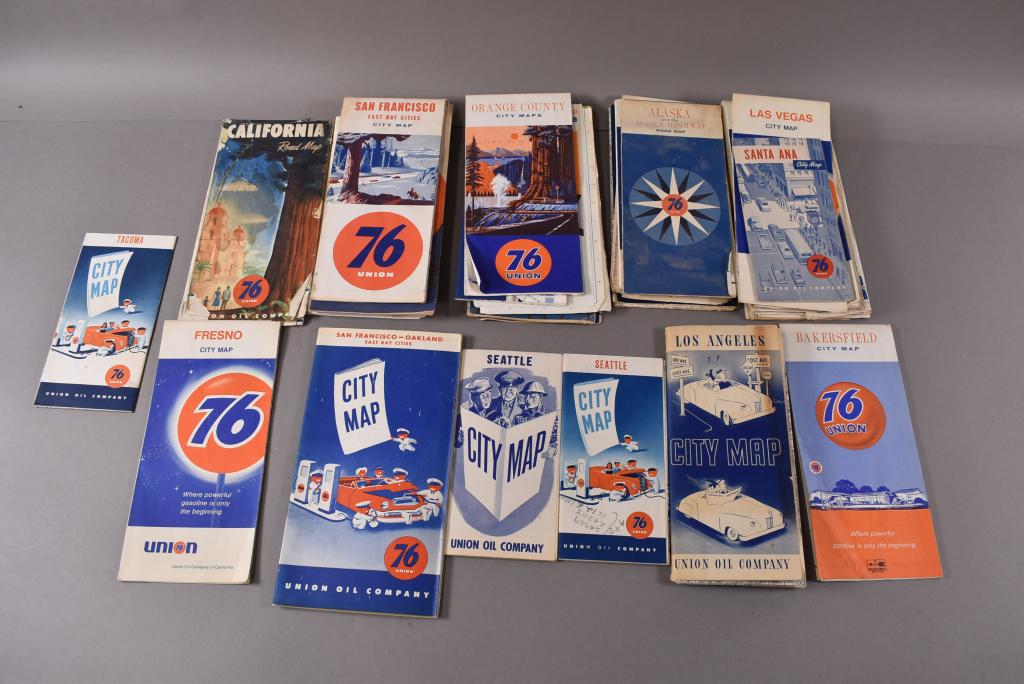 APPROX 30 UNION 76 ROAD MAPS (1 of 3)