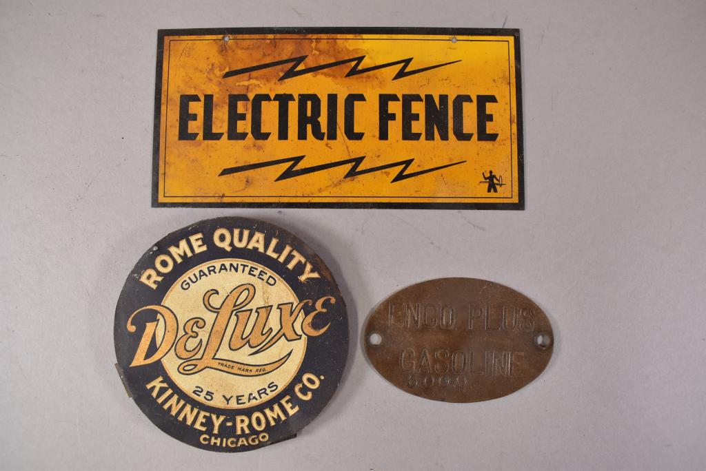 3 SMALL METAL SIGNS (1 of 2)