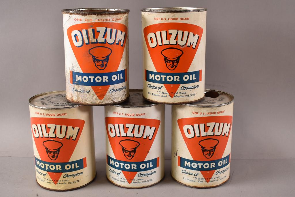 (5) 1 QUART OILZUM CANS (1 of 3)