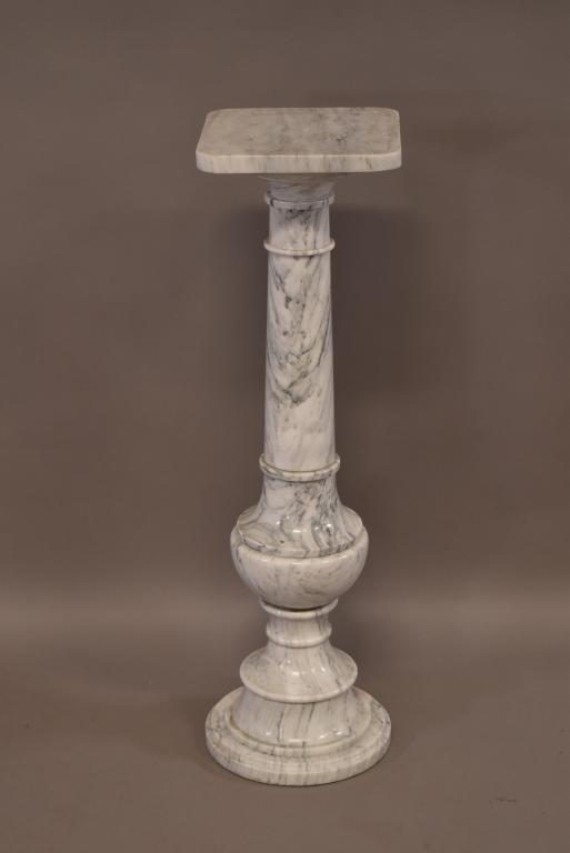 WHITE MARBLE PEDESTAL (1 of 2)