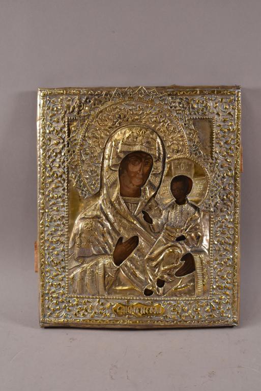 LARGE ANTIQUE RELIGIOUS ICON (1 of 7)