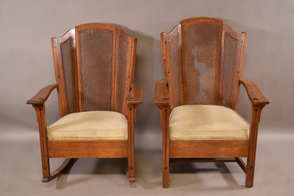 2 LIMBERT OAK ARMCHAIR & ROCKER (1 of 8)