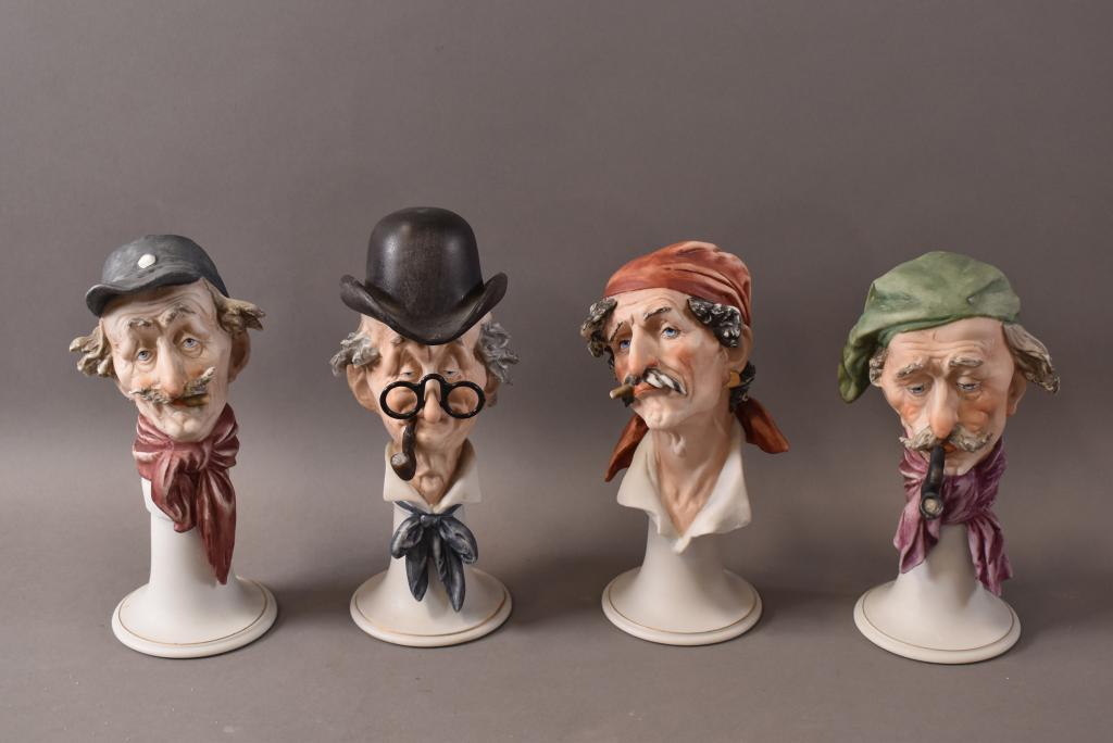 4 PORCELAIN FIGURAL BUSTS (1 of 3)