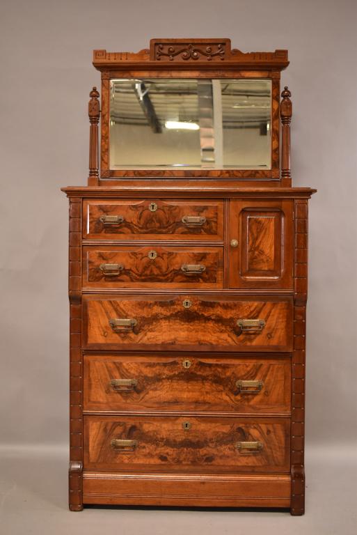 VICTORIAN HIGHBOY WITH BEVELED MIRROR BACK Jun 26, 2021 Redlands