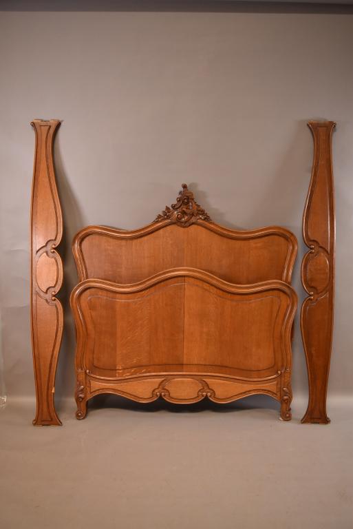 ANTIQUE FRENCH OAK FULL SIZE BED (1 of 4)