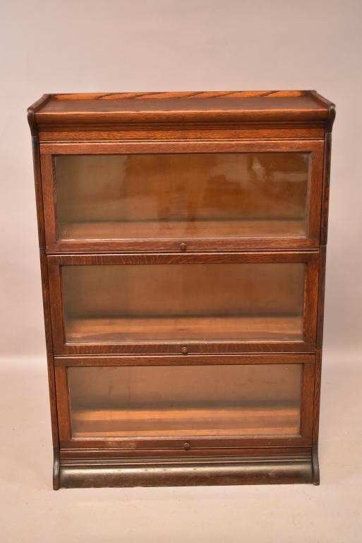 AM. OAK 3 STACK LAWYER'S BOOKCASE (1 of 5)