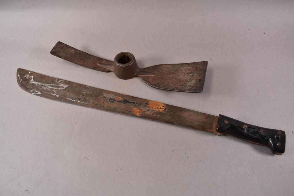 PICK AXE BLADE & MACHETE Jul 06, 2021 Redlands Antique Auction in CA
