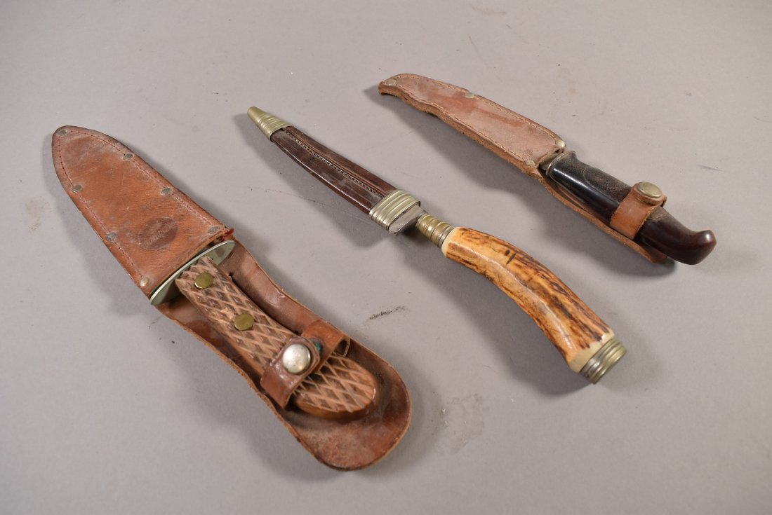 3 VINTAGE HUNTING KNIVES (REMINGTON & SOLINGEN) (1 of 7)