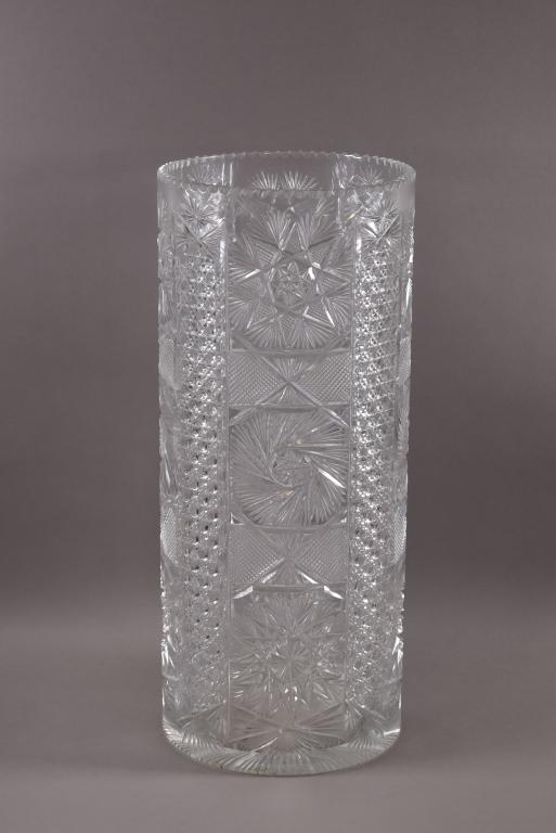 LARGE CUT GLASS UMBRELLA STAND (1 of 3)
