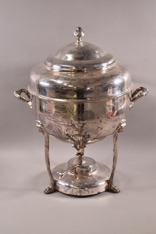 LARGE SILVER PLATE DISPENSER (1 of 6)