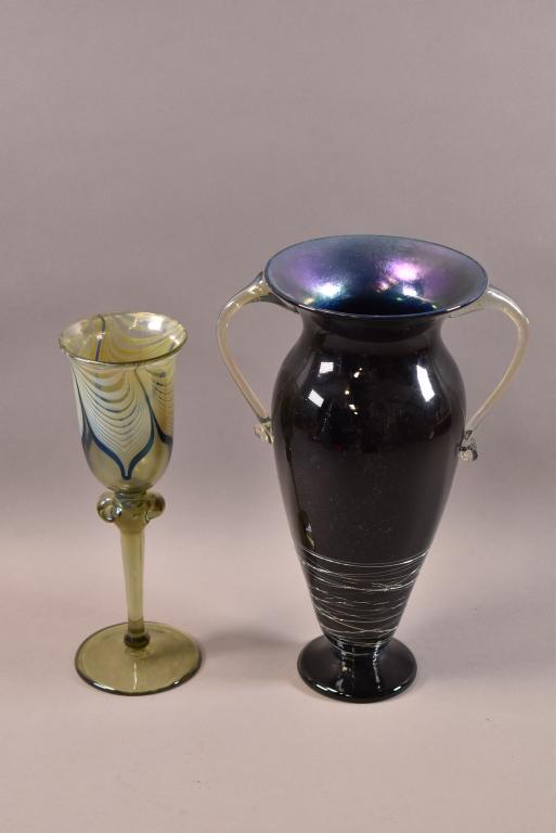 2 PIECES OF ART GLASS (1 of 4)