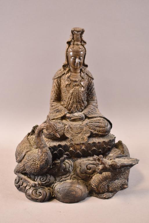 BRONZE QUAN YIN STATUE (1 of 4)