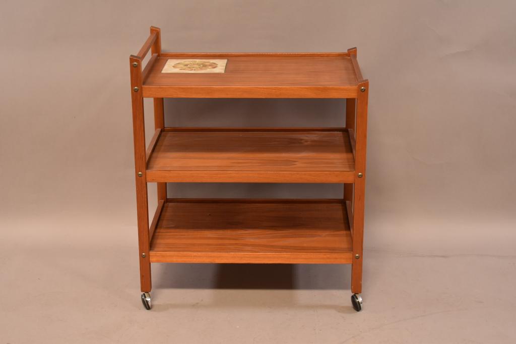 DANISH MODERN TEAK BAR CART (1 of 4)