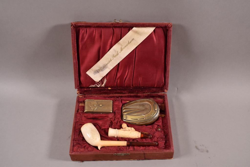 TRAVELING MEERSCHAUM SMOKING SET (1 of 5)