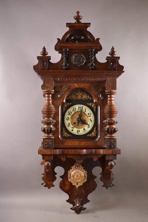 ORNATE VICTORIAN GERMAN WALL CLOCK (1 of 3)