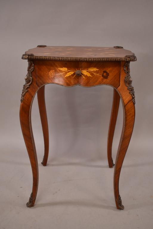 INLAID FRENCH STYLE SIDE TABLE (1 of 4)