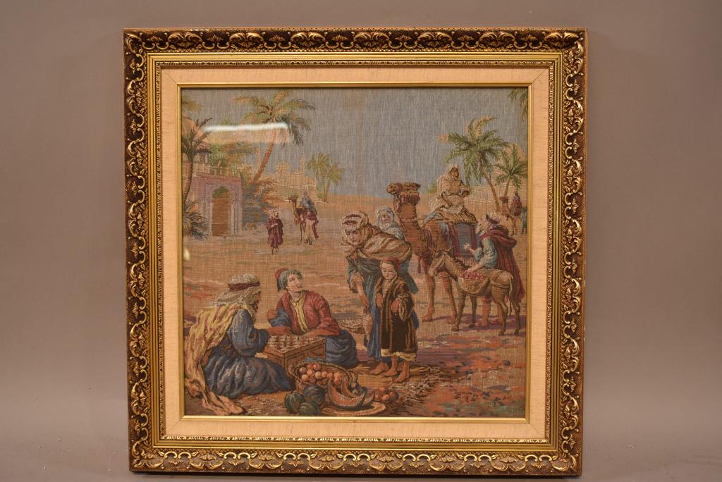 GOLD GILT FRAMED NEEDLEPOINT (1 of 3)