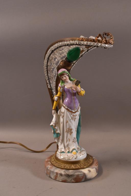 FRENCH FIGURAL PORCELAIN LAMP (1 of 3)