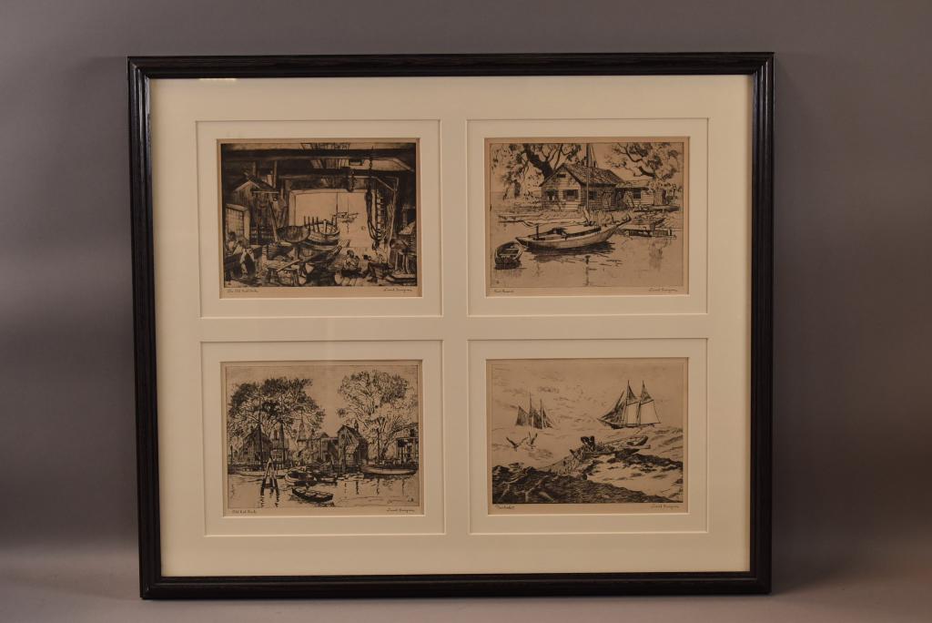 4 LIONEL BARRYMORE FRAMED ETCHINGS (1 of 5)