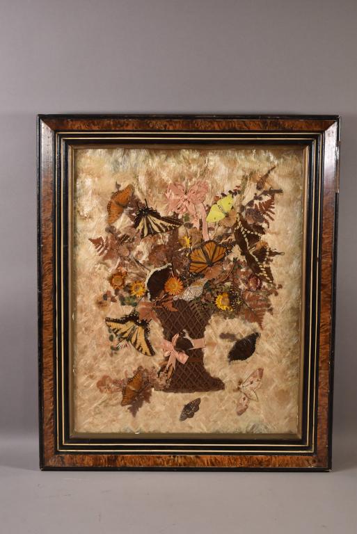 VICTORIAN WALL HANGING WITH BUTTERFLIES (1 of 4)