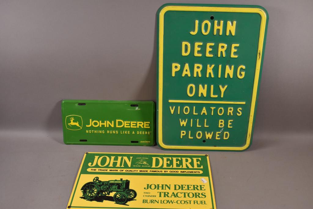 3 REPRODUCTION JOHN DEERE SIGNS (1 of 2)