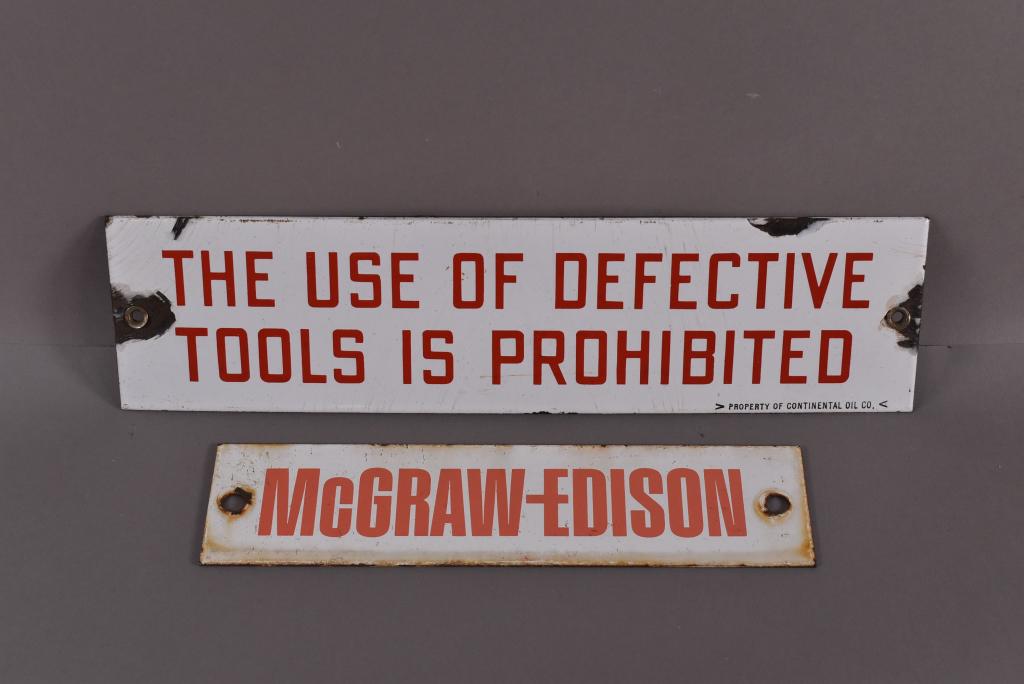 2 SMALL PORCELAIN SIGNS (1 of 6)