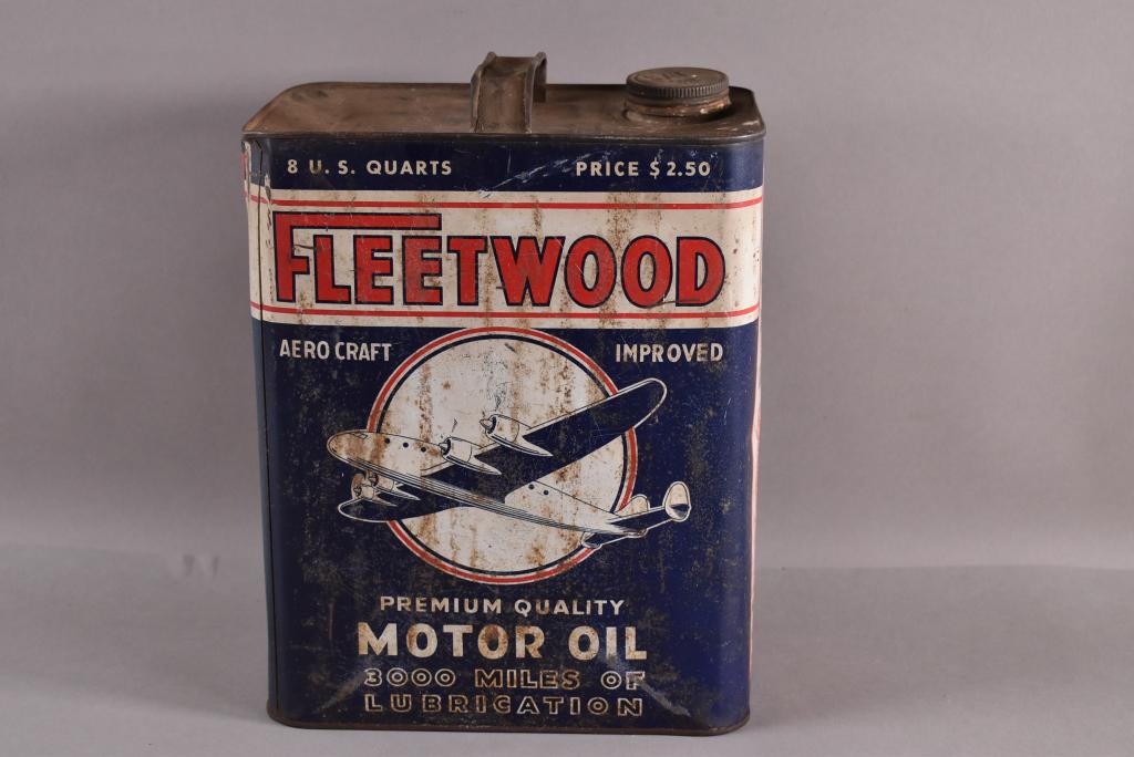 FLEETWOOD AERO CRAFT 2 GALLON MOTOR OIL CAN (1 of 4)