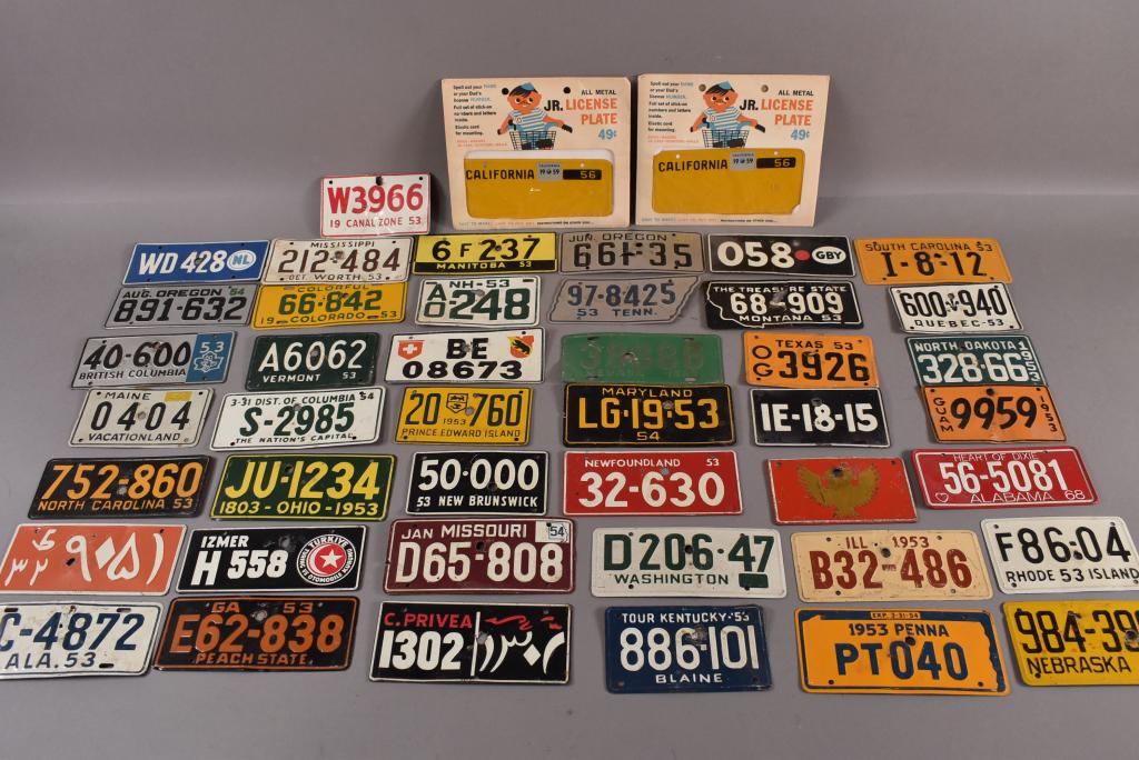 46 CEREAL &  BICYCLE LICENSE PLATES (1 of 5)