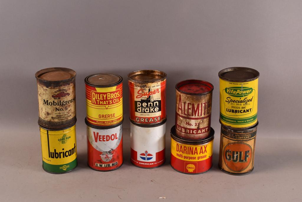 10 LUBRICANT GREASE CANS (1 of 2)