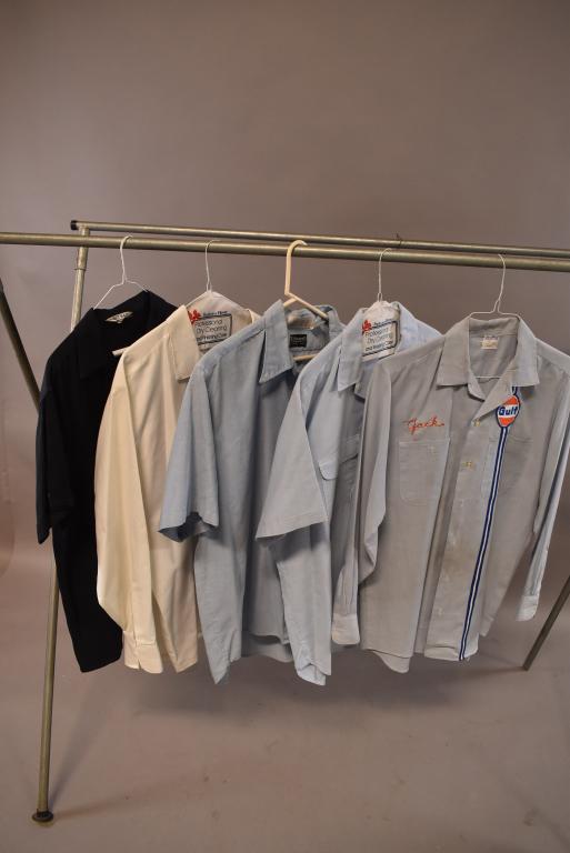 5 MISC SERVICE STATION WORK SHIRTS (1 of 9)