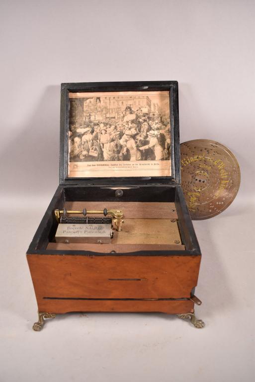 POLYPHON DISK MUSIC BOX WITH 8" DISKS (1 of 3)