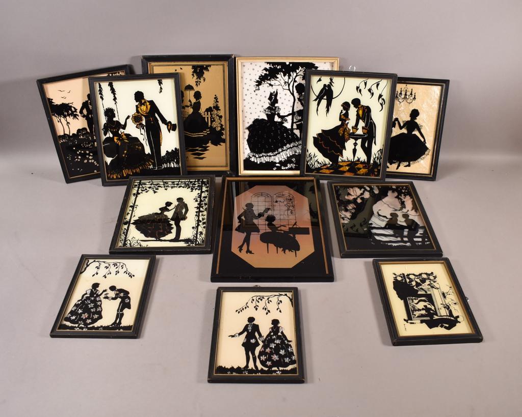 LOT OF 12 1920'S SILHOUETTES (1 of 5)