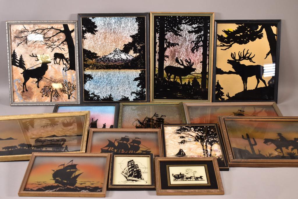 LOT OF 14 1920'S SILHOUETTES (1 of 6)