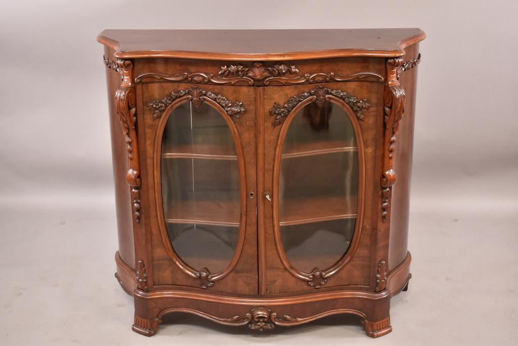 19TH CENTURY HIGHLY CARVED HALL CABINET (1 of 5)
