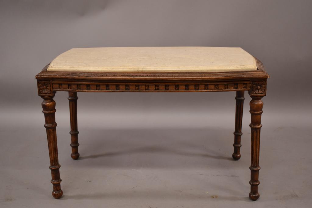 FRENCH STYLE MARBLE TOP COFFEE TABLE (1 of 2)